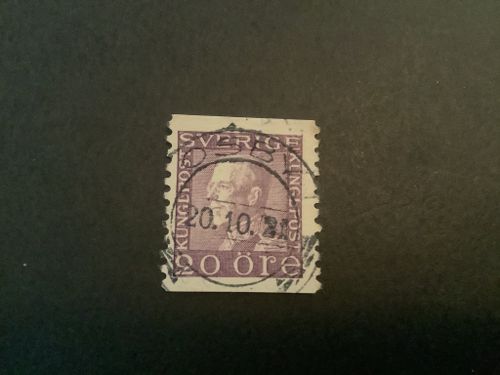 Gustaf V profil vänster facit nr 179 A  lyxstämplat OSBY