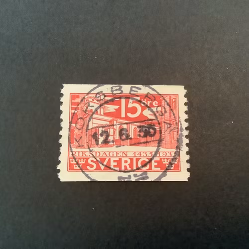 Riksdagen facit nr 242 A lyxstämplat KORSBERGA