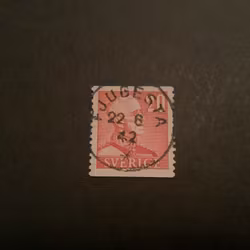 Gustaf V typ II facit nr 276 A lyxstämplat FJUGESTA