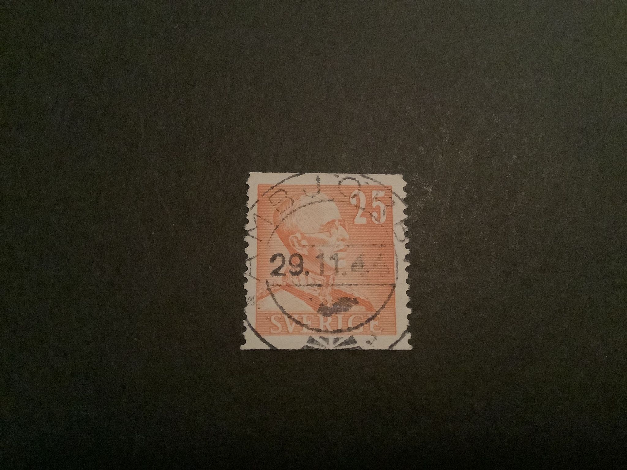 Gustaf V typ II facit nr 277 praktstämplat AMBJÖRBY