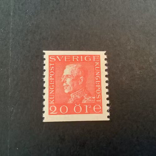 Gustaf V profil vänster facit nr 180 a postfriskt märke