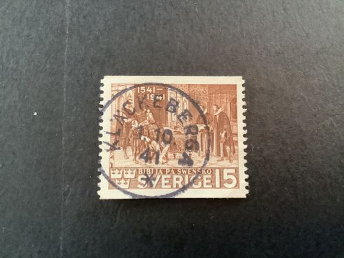 Bibeln facit nr 328 A praktstämplat KLÄCKEBERGA