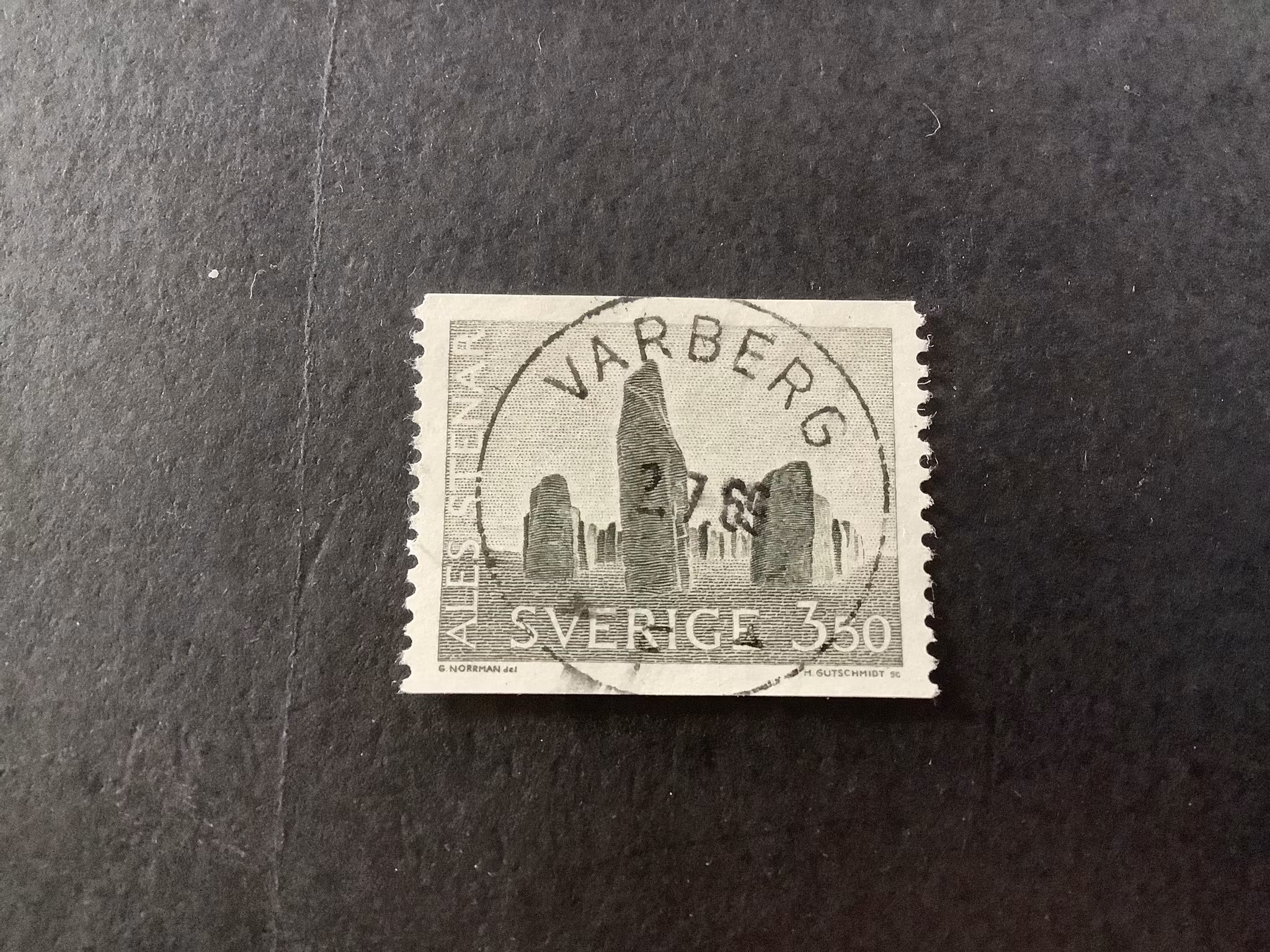 Ale stenar facit nr 579 praktstämplat VARBERG