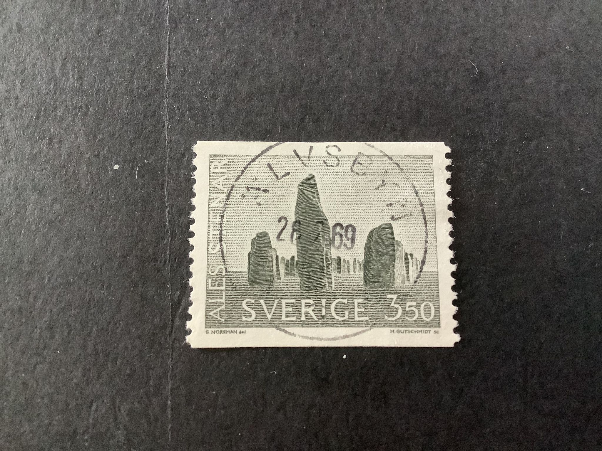 Ale stenar facit nr 579 lyxstämplat ÄLVSBYN