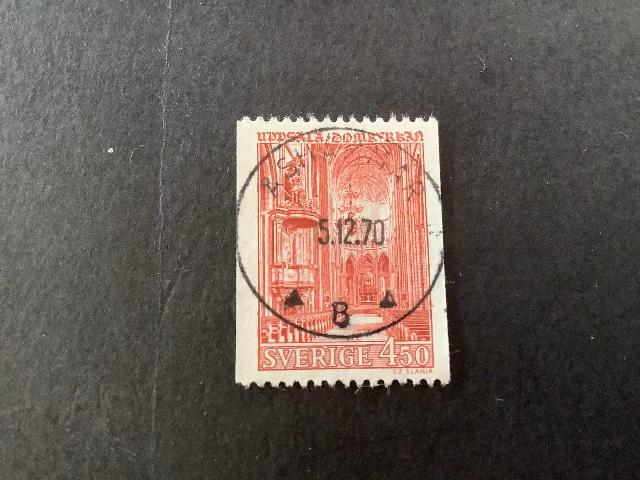 Uppsala domkyrka facit nr 600 lyxstämplat ÅSHAMMAR