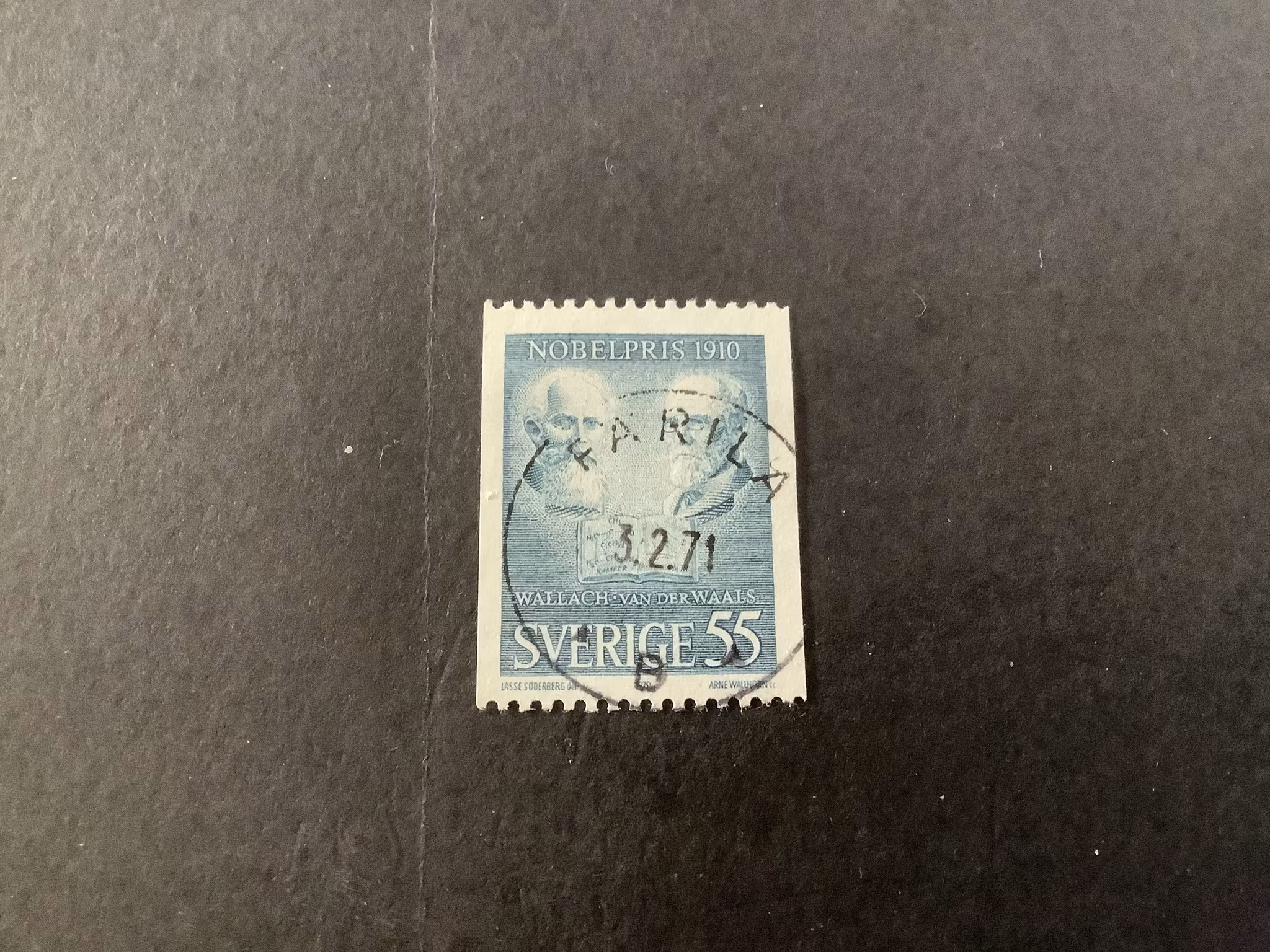 Nobelpris 1910 facit nr 717 A lyxstämplat FÄRILA