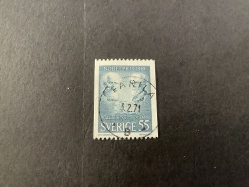 Nobelpris 1910 facit nr 717 A lyxstämplat FÄRILA