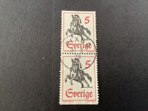 Postryttare facit nr 612 BB lyxstämplat par PIXBO
