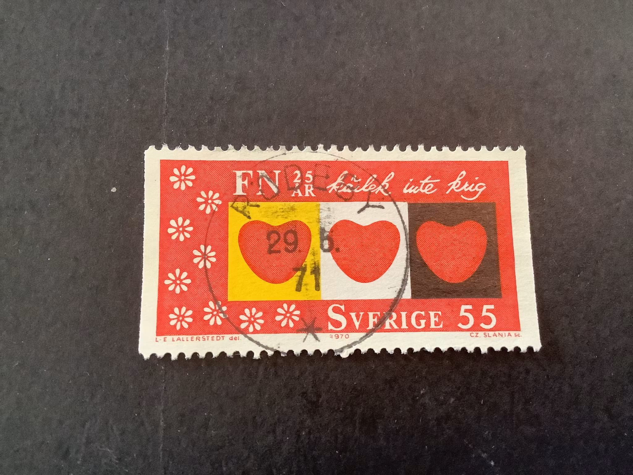 Fn 25 år facit nr 709 A2 lyxstämplat RÖDEBY