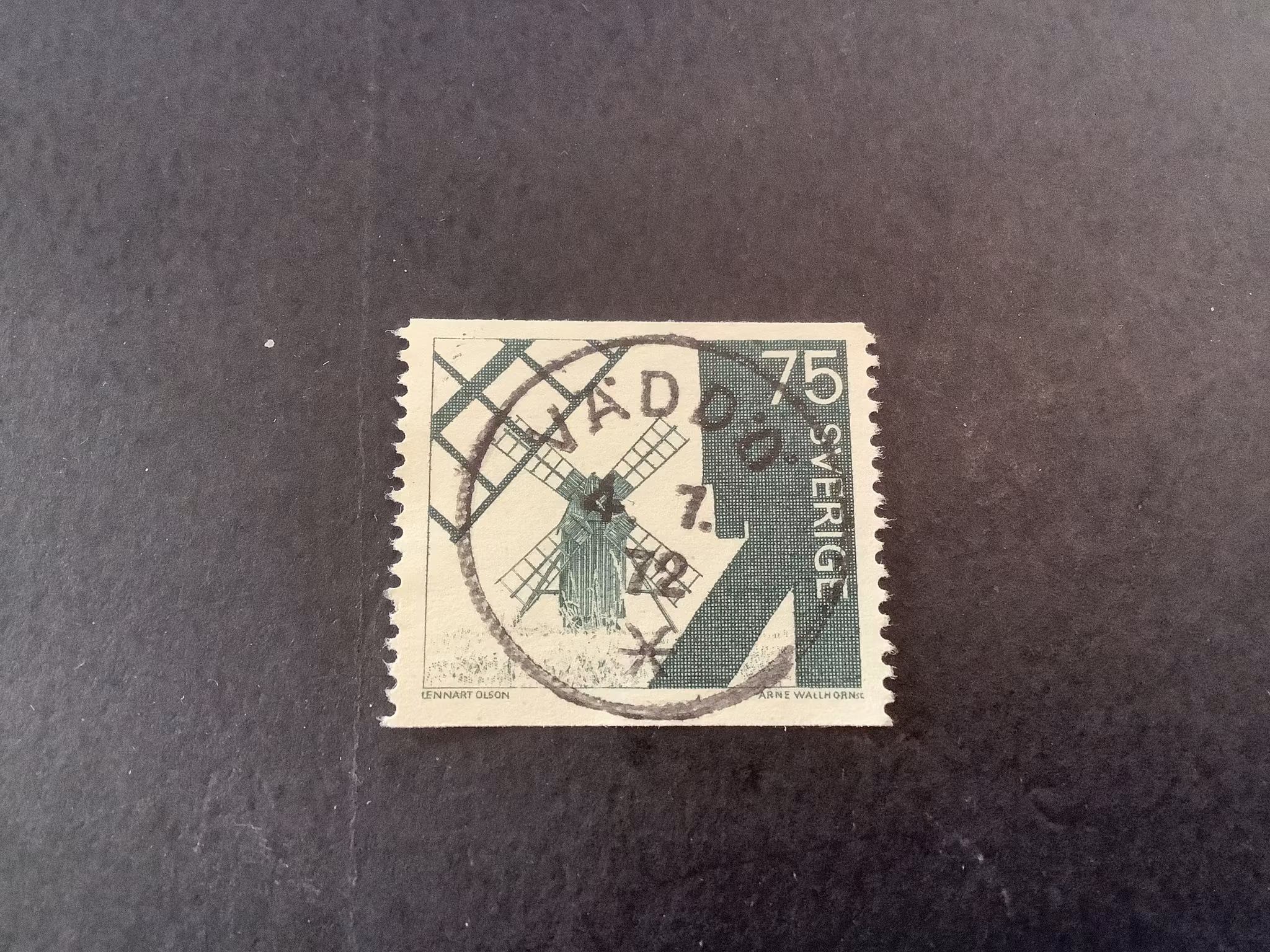 Öländska väderkvarnar facit nr 730 lyxstämplat VÄDDÖ