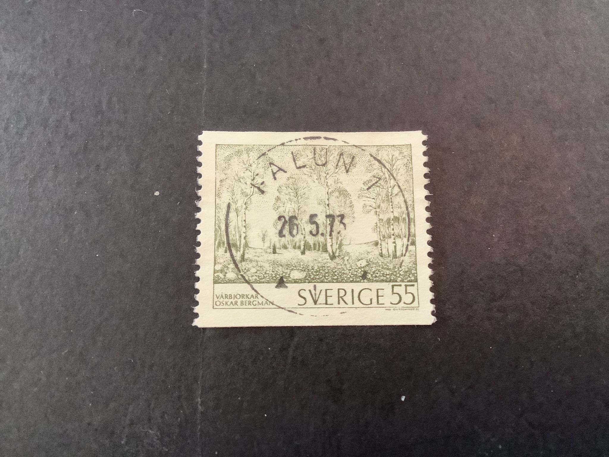 Naturmotiv facit nr 820 lyxstämplat FALUN 1