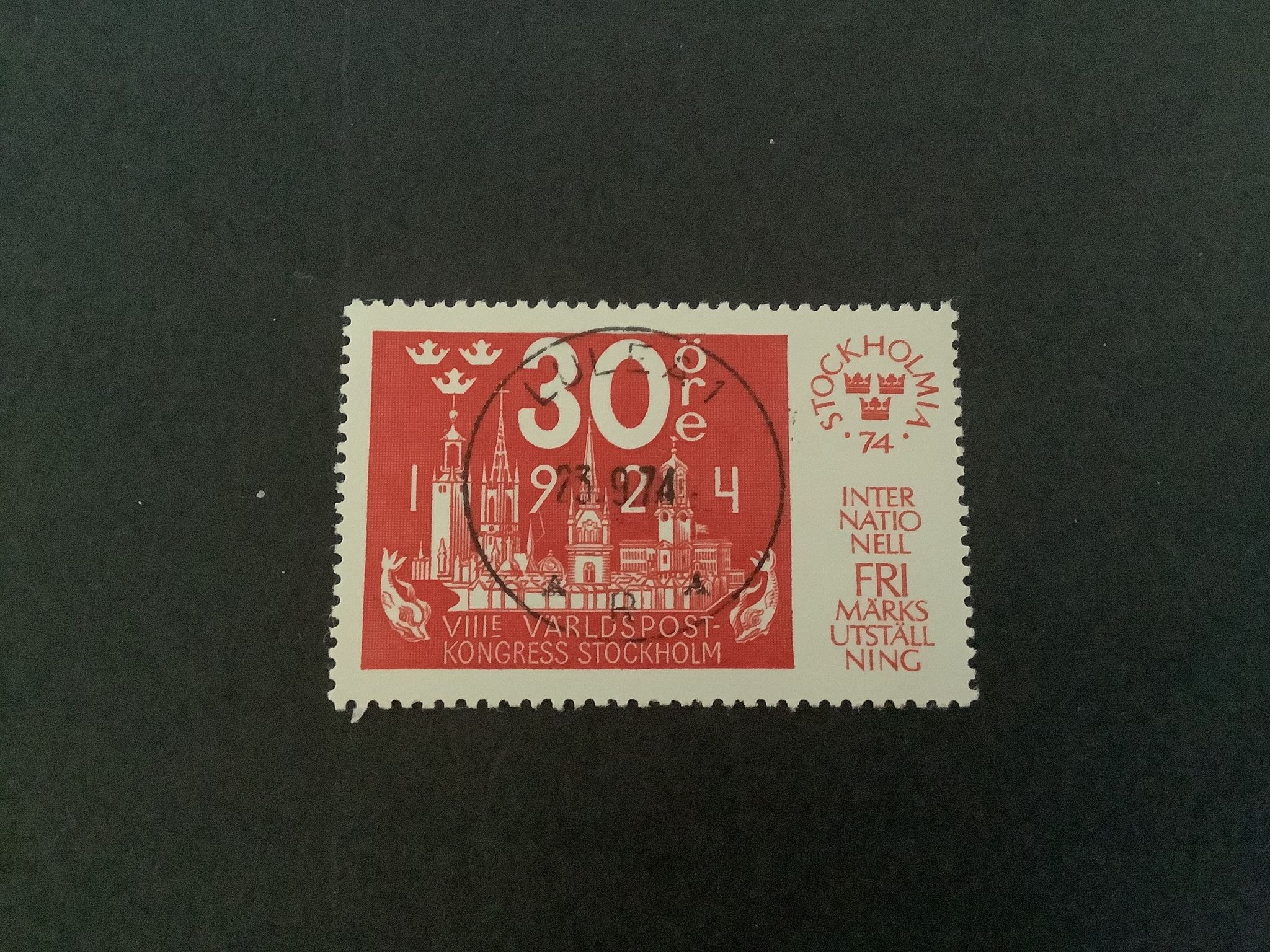 Stockholmia 74 III facit nr 885 lyxstämplat LULEÅ 1