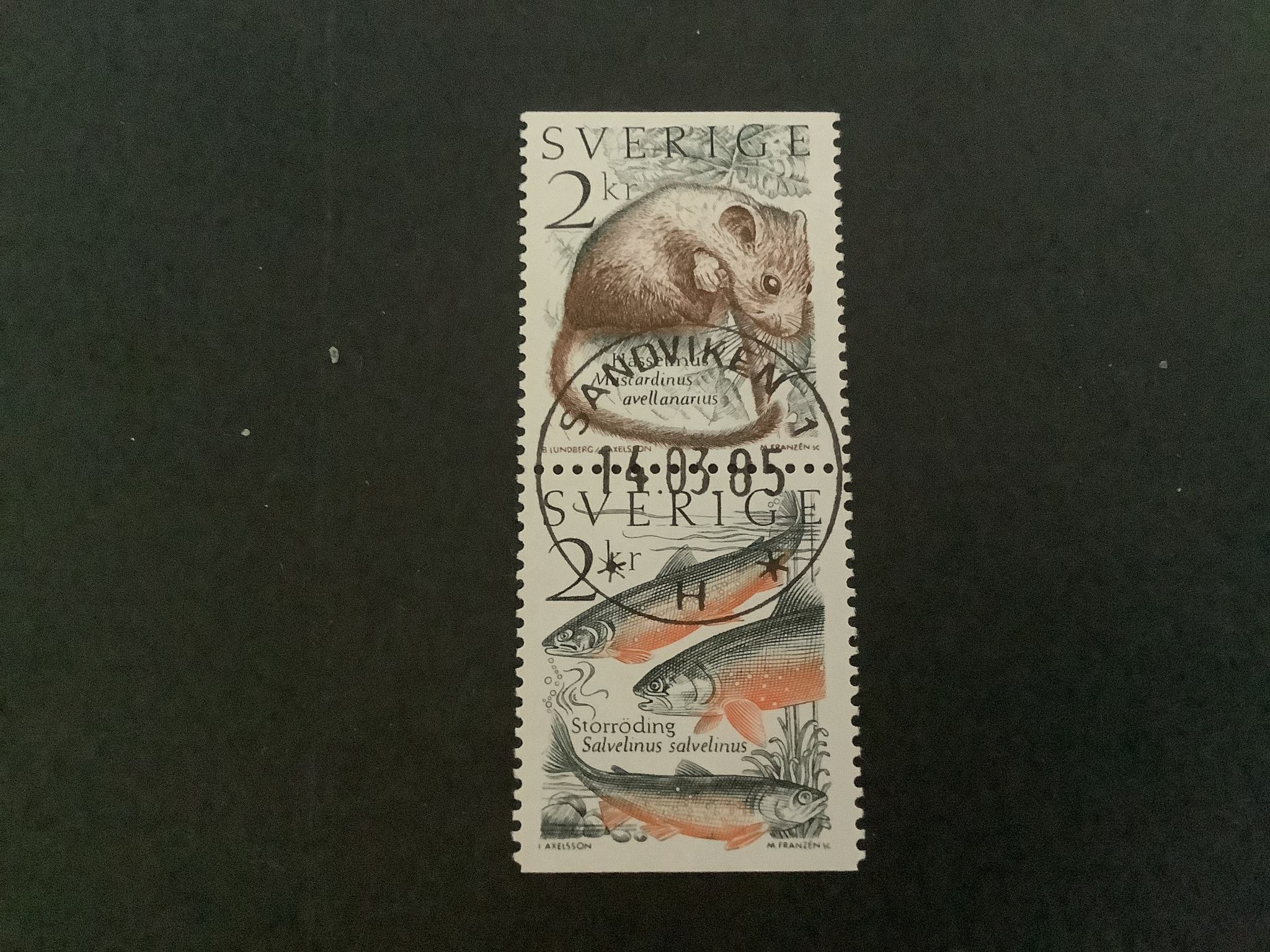 Levande natur facit nr 1340 SX lyxstämplat par SANDVIKEN 1
