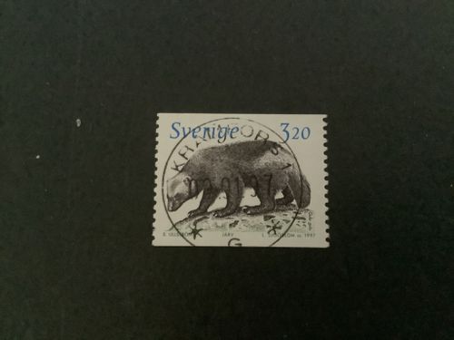 Djuren på Nordens ark 1 facit nr 1993 lyxstämplat KRAMFORS 1
