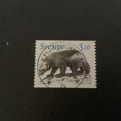 Djuren på Nordens ark 1 facit nr 1993 lyxstämplat KRAMFORS 1