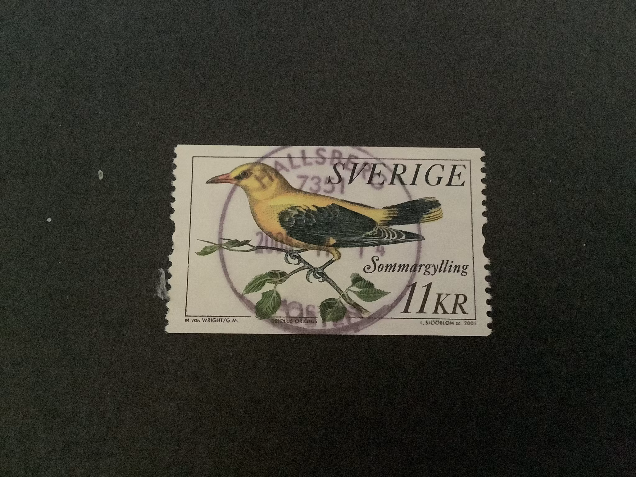 Sommargylling facit nr 2485 lyxstämplat HALLSBERG 7351