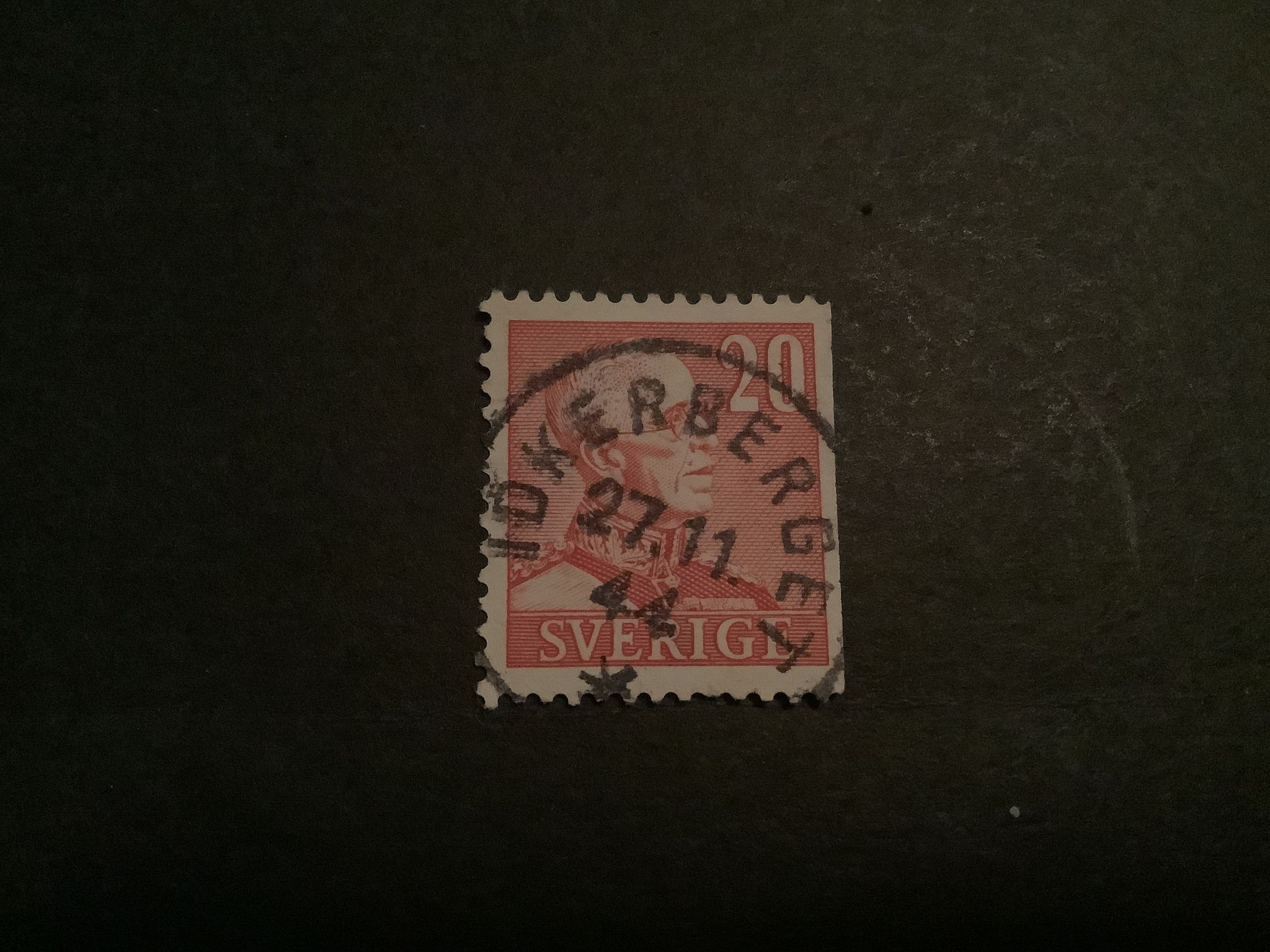 Gustaf V profil höger facit nr 276 B2 praktstämplat IDKERBERGET