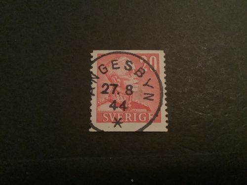 Gustaf V profil höger facit nr 276 A praktstämplat ÄNGESBYN