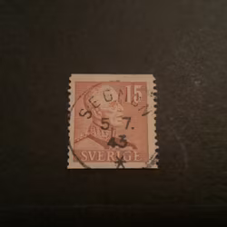 Gustaf V profil höger facit nr 275 praktstämplat SEGMON