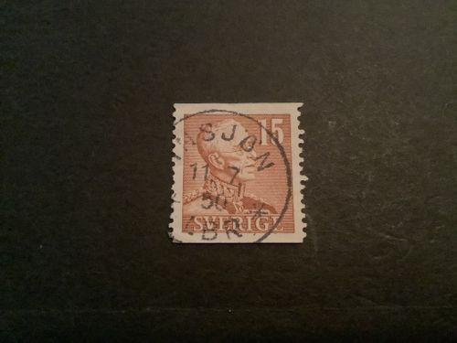Gustaf V profil höger facit nr 275 A praktstämplat INSJÖN *LBR*