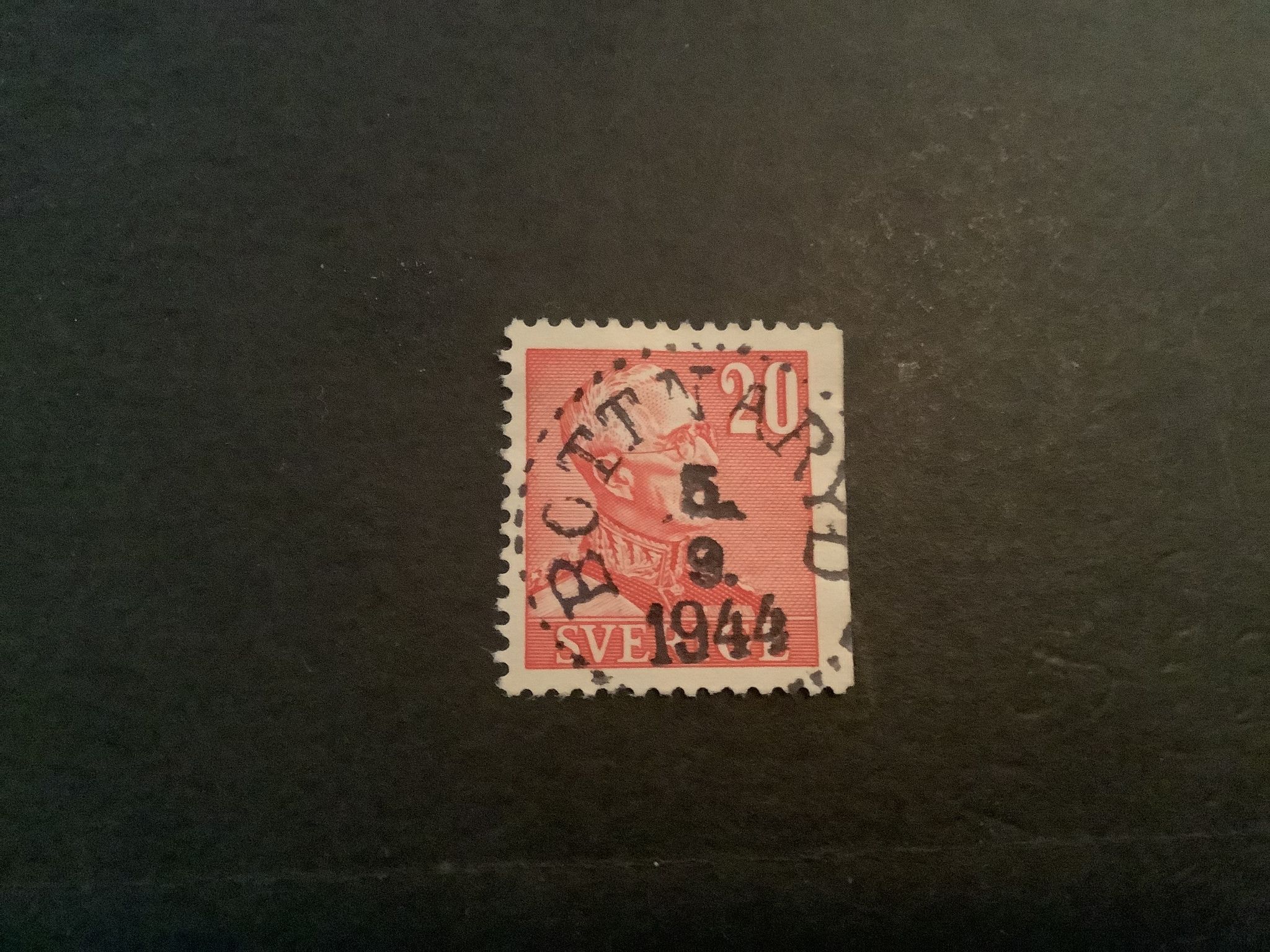 Gustaf V profil höger facit nr 276 B2 praktstämplat  BOTTNARYD