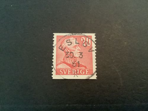 Gustaf V profil höger facit nr 276 A lyxstämplat ESLÖV