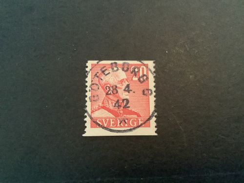 Gustaf V profil höger facit nr 276 A lyxstämplat GÖTEBORG 6
