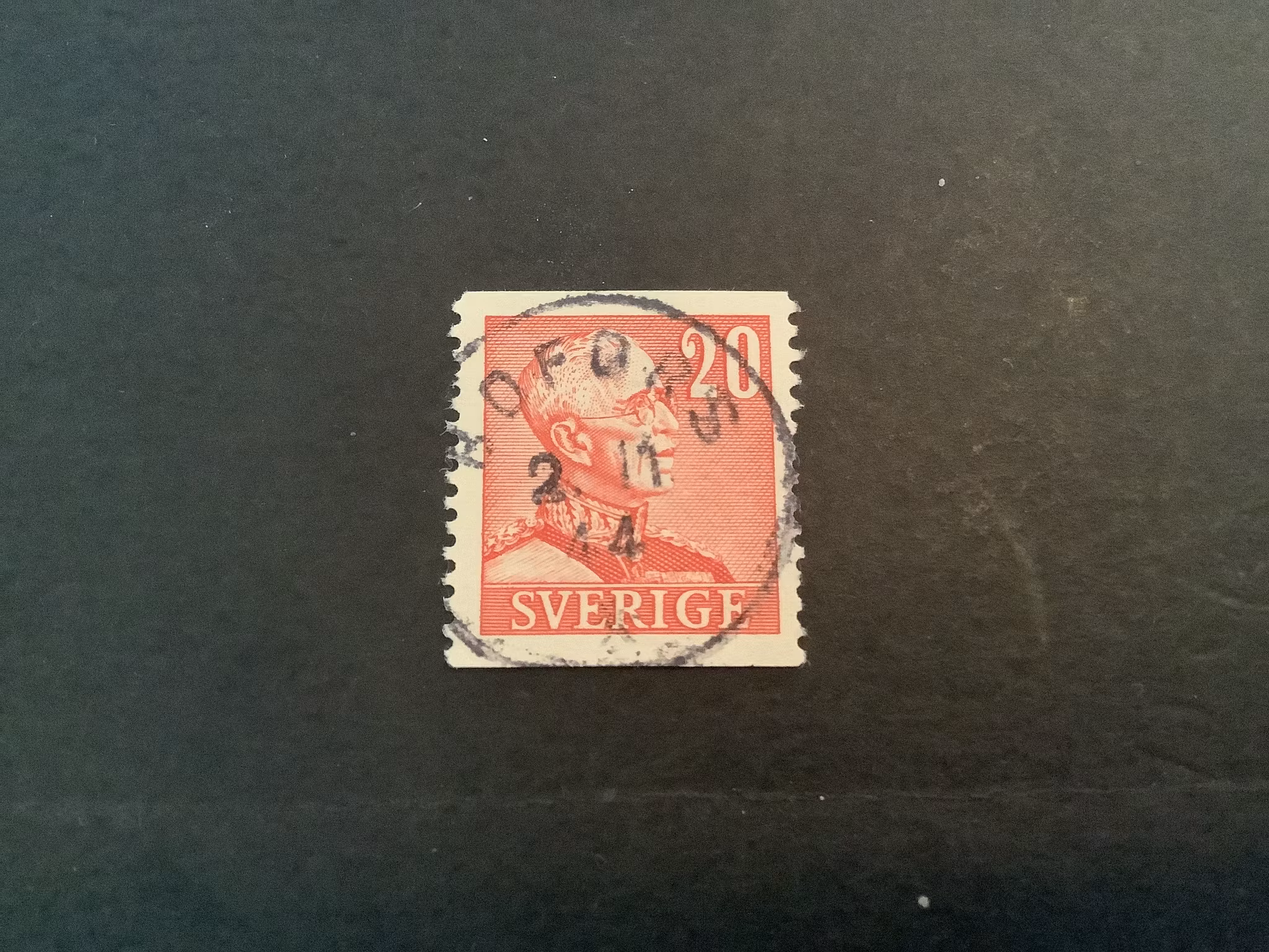 Gustaf V profil höger facit nr 276 A praktstämplat BOFORS