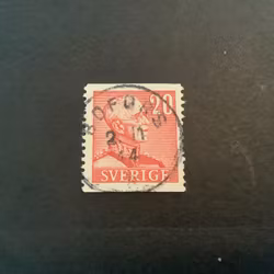 Gustaf V profil höger facit nr 276 A praktstämplat BOFORS