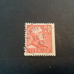 Gustaf V profil höger facit nr 276 B2 praktstämplat LINDERÅS