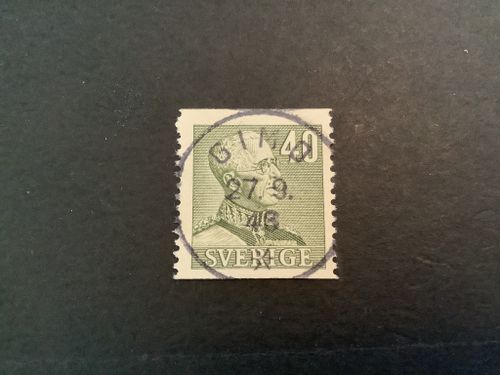 Gustaf V profil höger facit nr 281  lyxstämplat GIMO