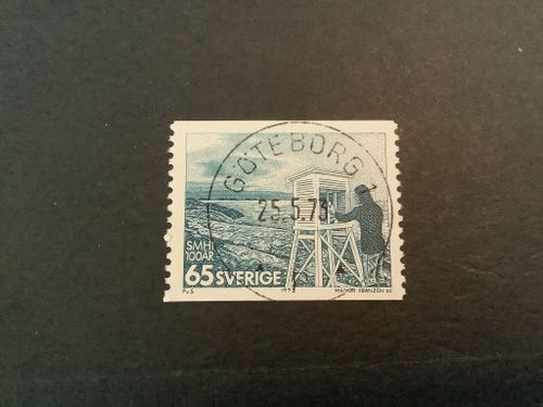 Väderlekstjänsten 100 år facit nr 823 lyxstämplat GÖTEBORG 1