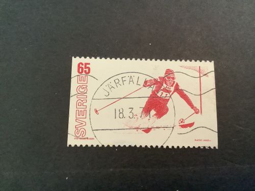 VM på skidor 1974 facit nr 856 lyxstämplat JÄRFÄLLA 1