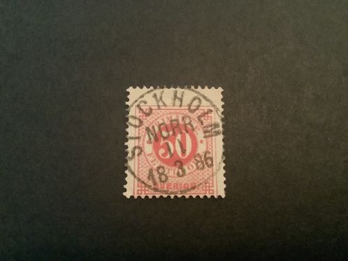 Ringtyp T 13 facit nr 36 praktstämplat STOCKHOLM NORR