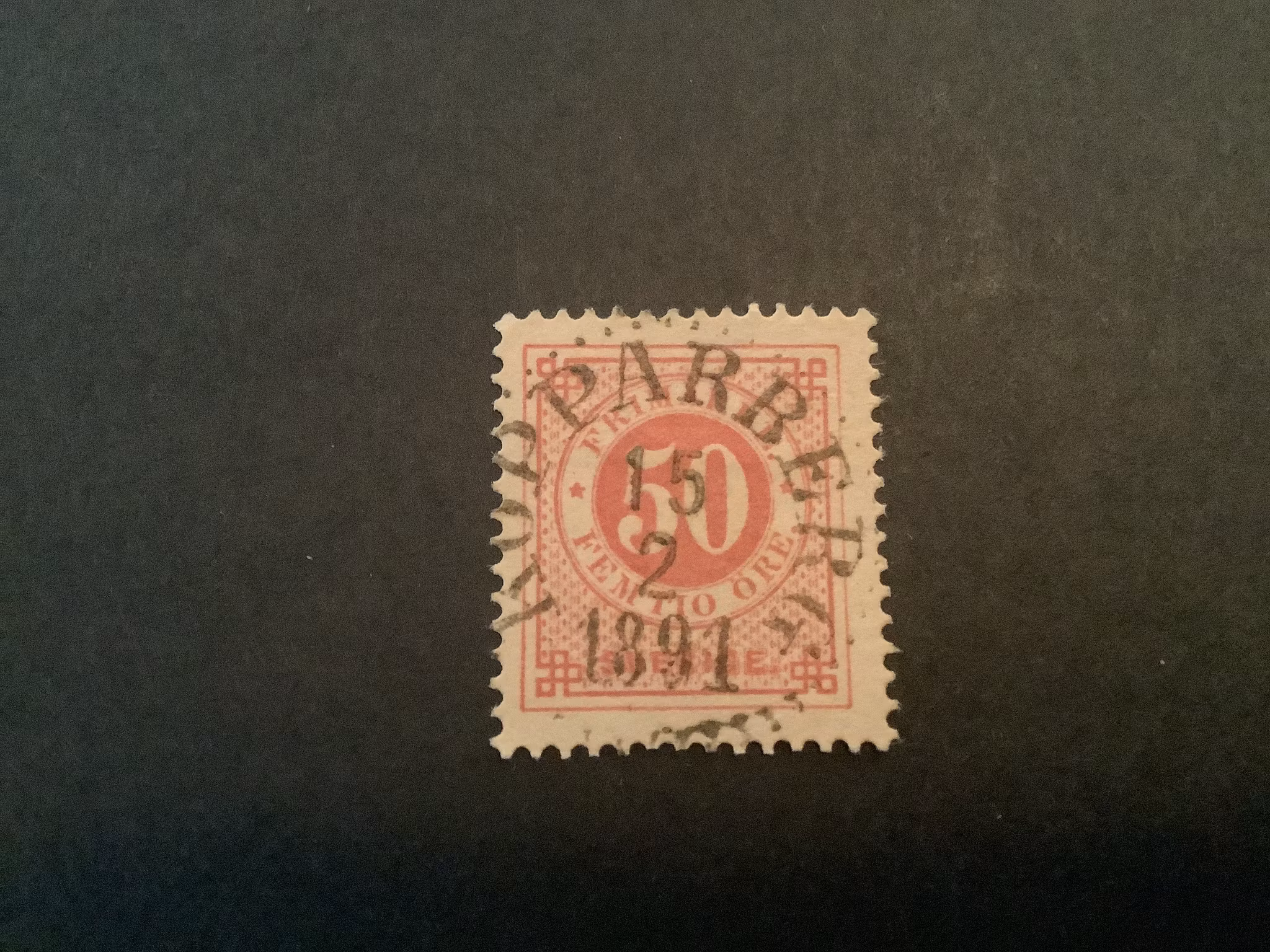 Ringtyp med posthorn facit nr 48 praktstämplat KOPPARBERG