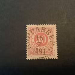 Ringtyp med posthorn facit nr 48 praktstämplat KOPPARBERG