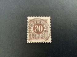 Ringtyp med posthorn facit nr 47 lyxstämplat HVETLANDA