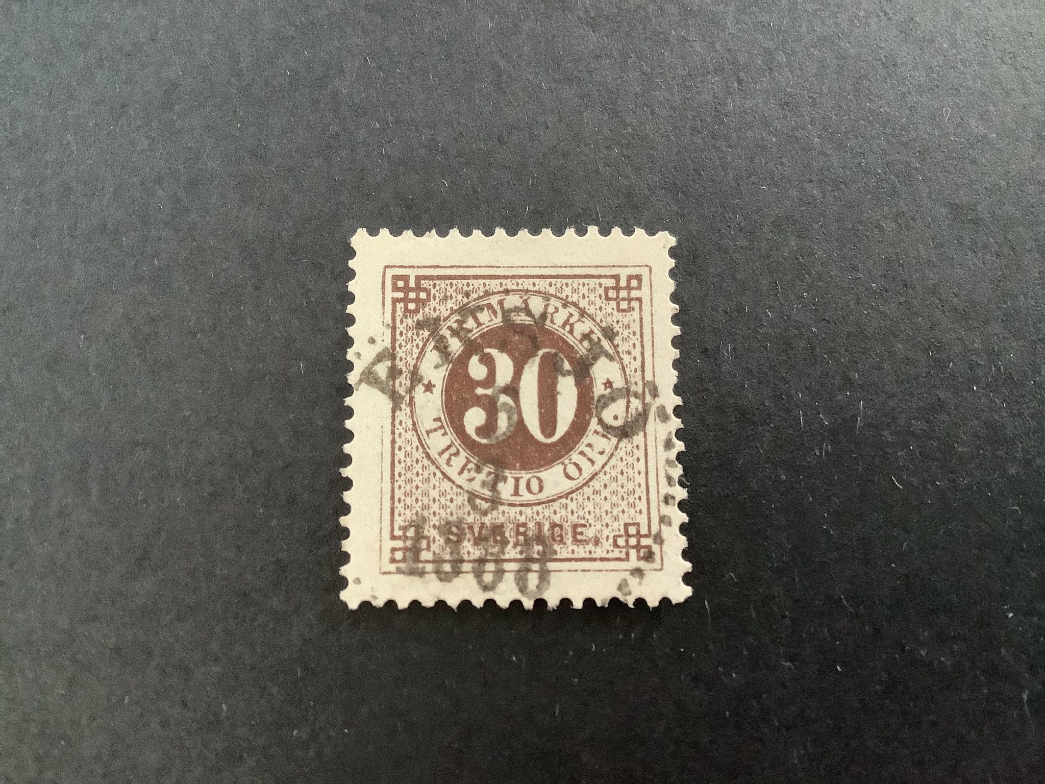 Ringtyp med posthorn facit nr 47 Nornemark lyxstämplat EKSJÖ