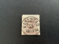 Ringtyp T 13 facit nr 35 lyxstämplat KARLSTAD
