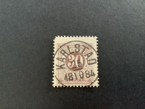 Ringtyp T 13 facit nr 35 lyxstämplat KARLSTAD