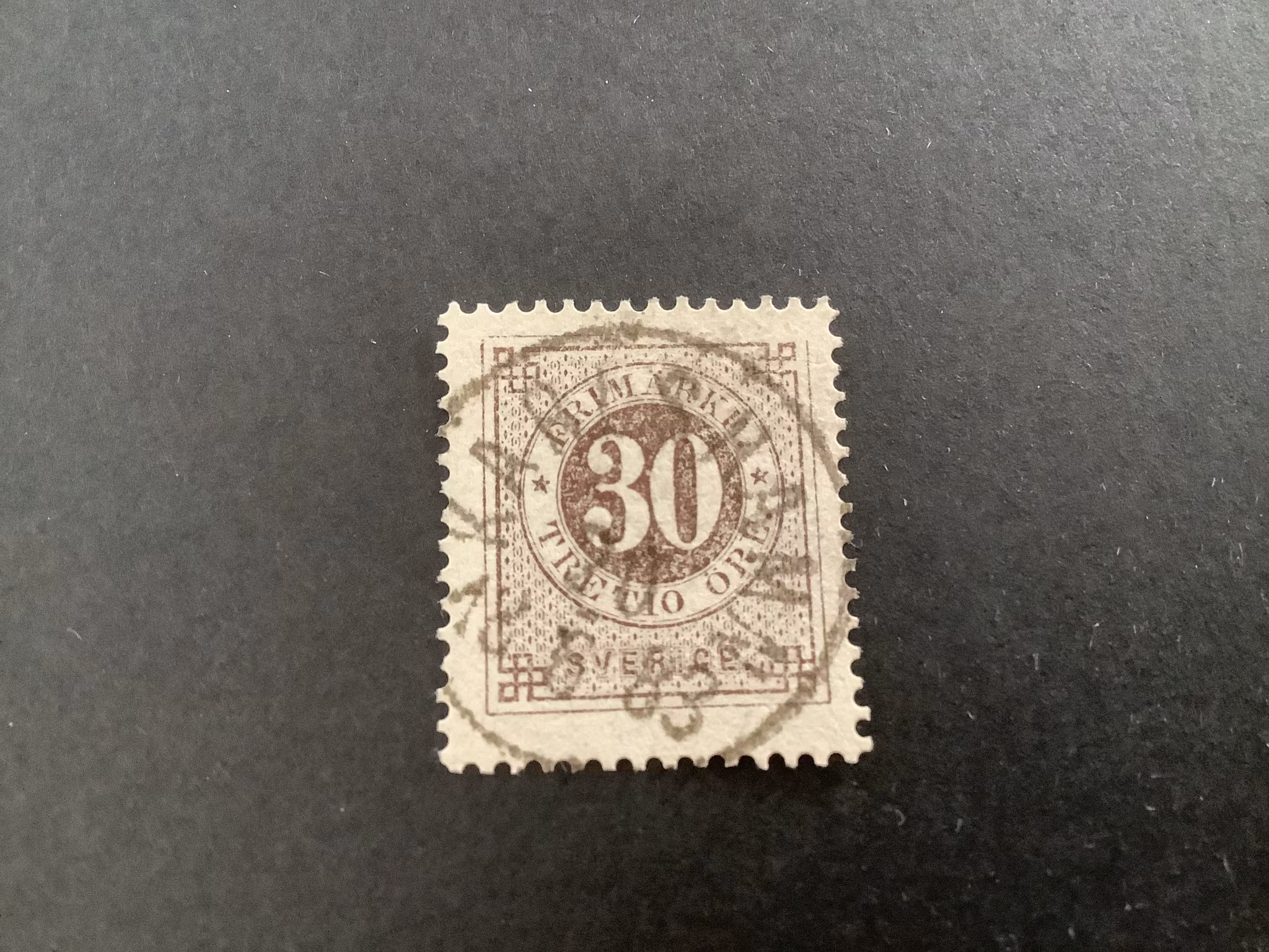 Ringtyp T 13 facit nr 35 praktstämplat KARLSHAMN