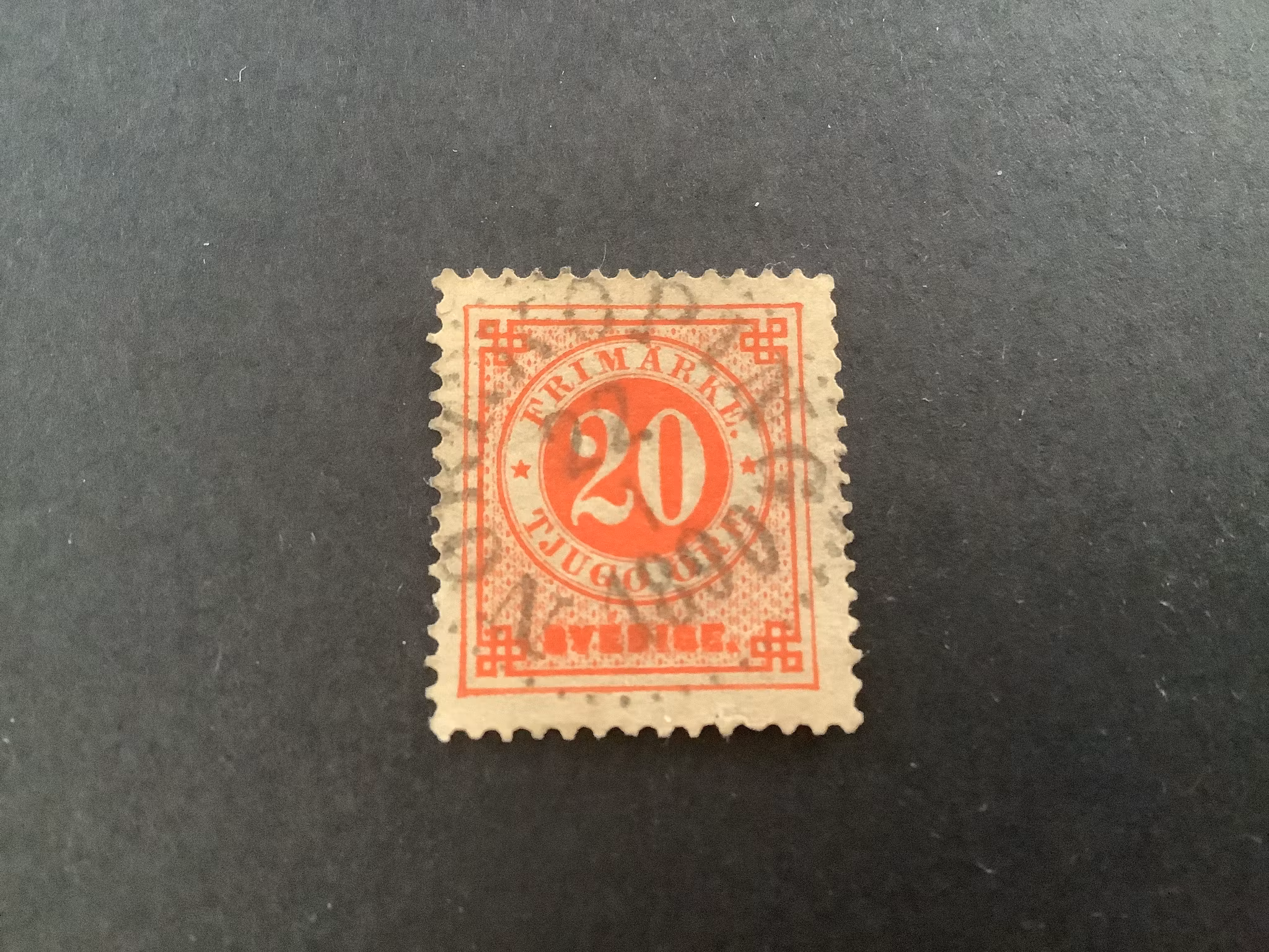 Ringtyp med posthorn facit nr 46 praktstämplat NORRKÖPING