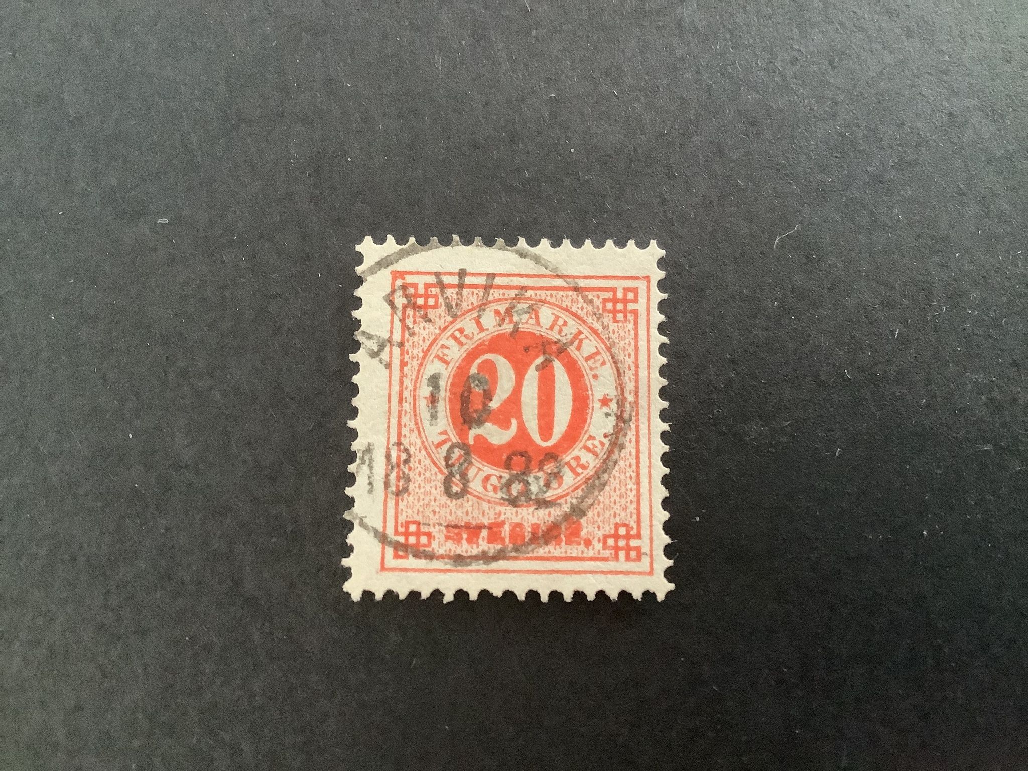 Ringtyp T 13 facit nr 33 praktstämplat ARVIKA