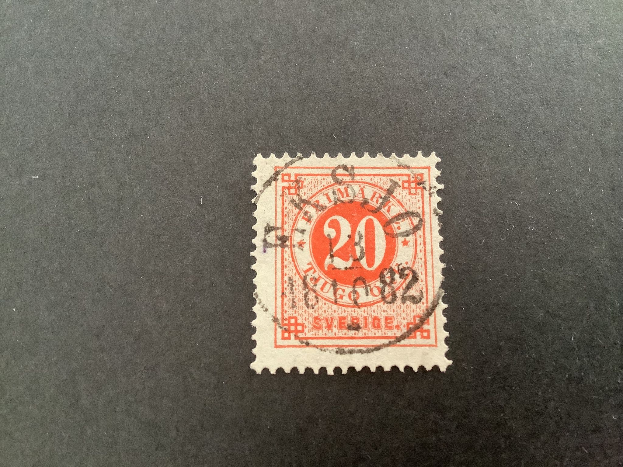 Ringtyp T 13 facit nr 33 lyxstämplat EKSJÖ