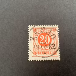 Ringtyp T 13 facit nr 33 lyxstämplat EKSJÖ