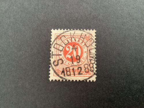 Ringtyp T 13 facit nr 33 praktstämplat STOCKHOLM 4