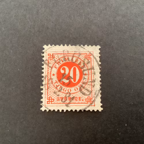 Ringtyp T 13 facit nr 33 praktstämplat FURUSUND