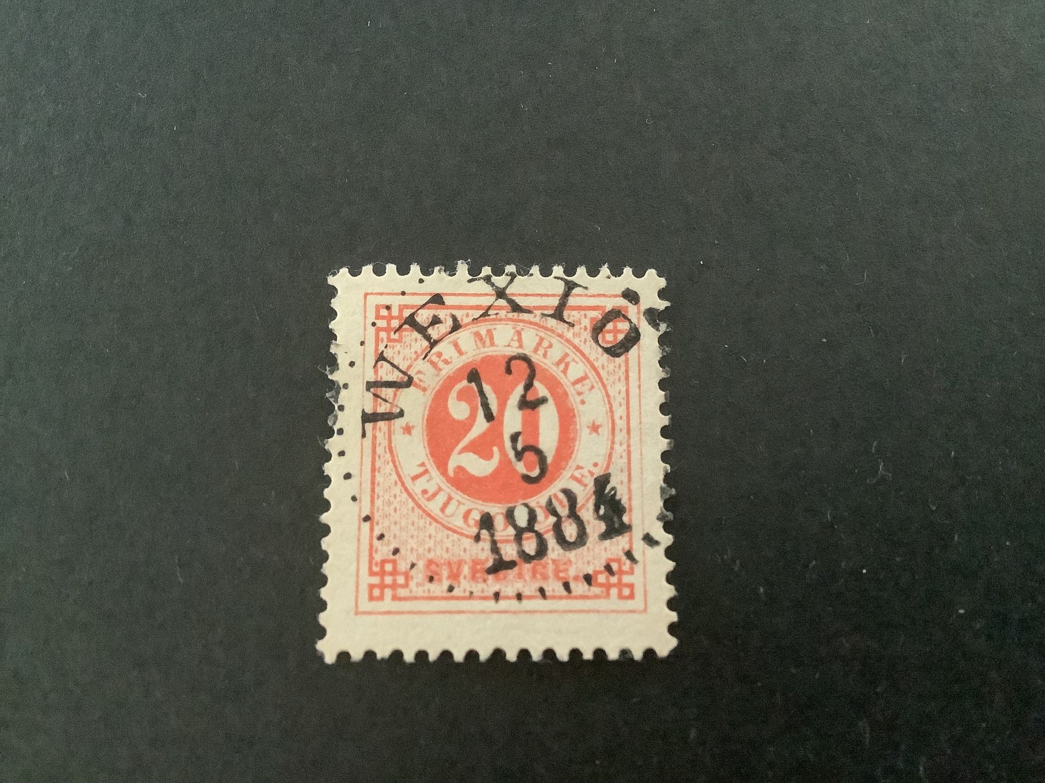 Ringtyp T 13 facit nr 33 lyxstämplat WEXIÖ