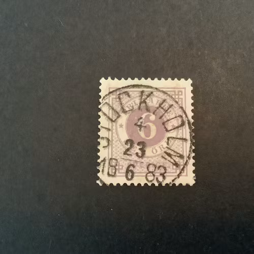 Ringtyp T 13 facit nr 31 praktstämplat STOCKHOLM