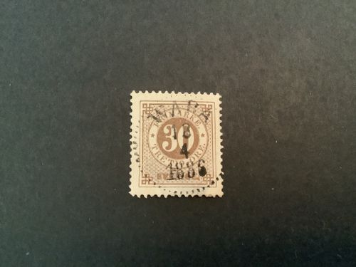 Ringtyp T 13 facit nr 35 lyxstämplat WARA